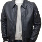 Mens Blue Bomber 1 Pocket Jacket