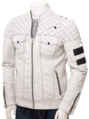 Men’s_White_Quilted_Biker_Jacket