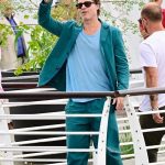 Brad Pitt Babylon 2022 Teal Suit