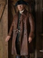 Jamie-Fraser-Outlander-Season-7-Sam-Heughan-Brown-Leather-Coat