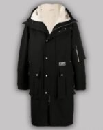 Queen Latifah Black Shearling Coat