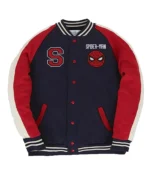 Spiderman Letterman Jacket Navy and Red