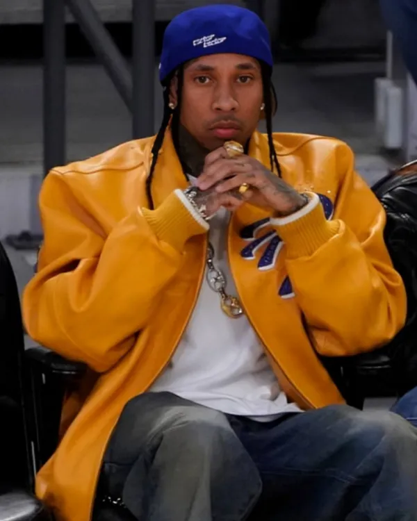 American Rapper Tyga Yellow Leather Jacket