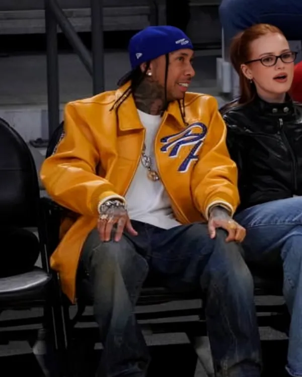 American Rapper Tyga Yellow Leather Jacket