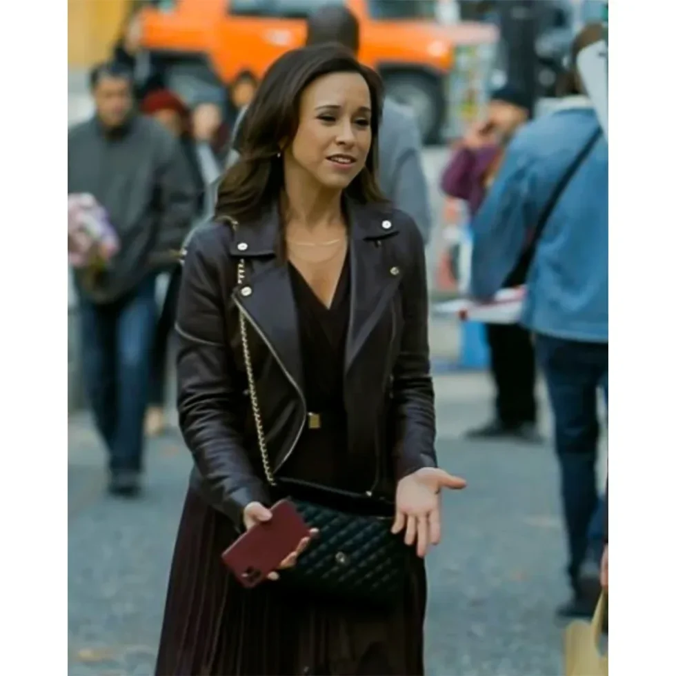 An Unexpected Valentine Lacey Chabert Biker Jacket