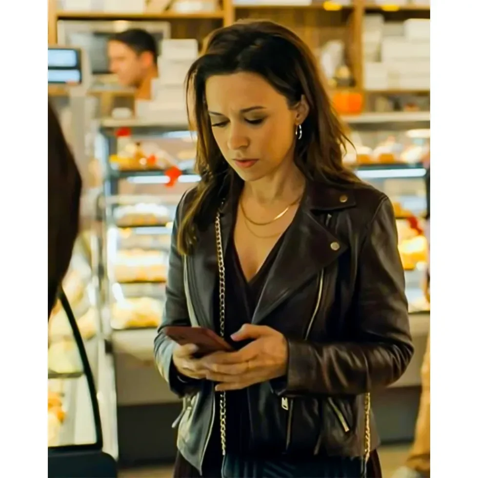 An Unexpected Valentine Lacey Chabert Biker Jacket